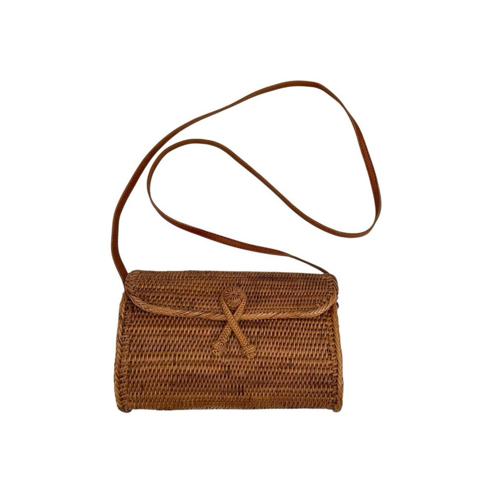 Bosom Buddy Bags Wicker Rattan Crossbody Purse